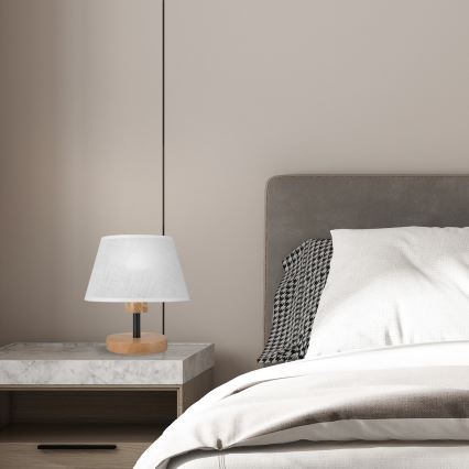 Brilagi - LED Galda lampa ANTHONY 1xE14/40W/230V ozols/balta