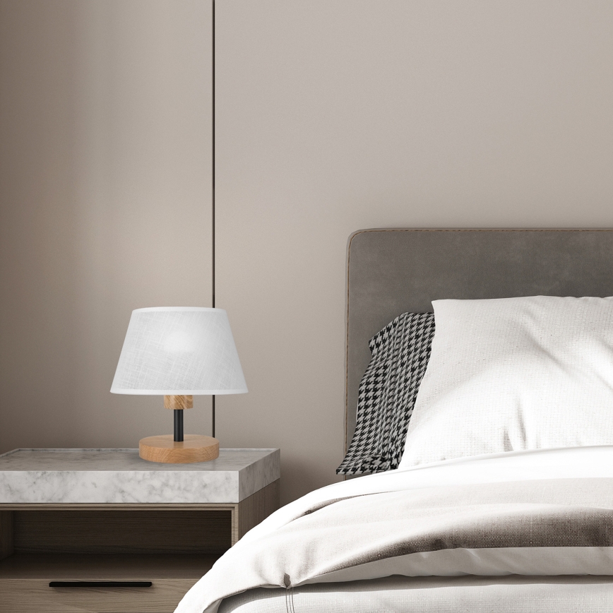 Brilagi - LED Galda lampa ANTHONY 1xE14/40W/230V ozols/balta