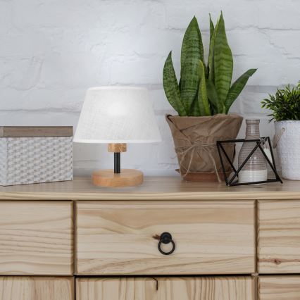 Brilagi - LED Galda lampa ANTHONY 1xE14/40W/230V ozols/balta