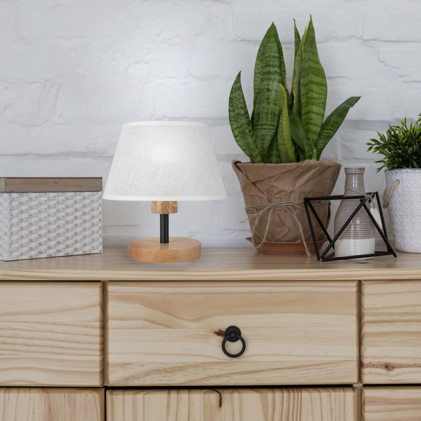 Brilagi - LED Galda lampa ANTHONY 1xE14/40W/230V ozols/balta