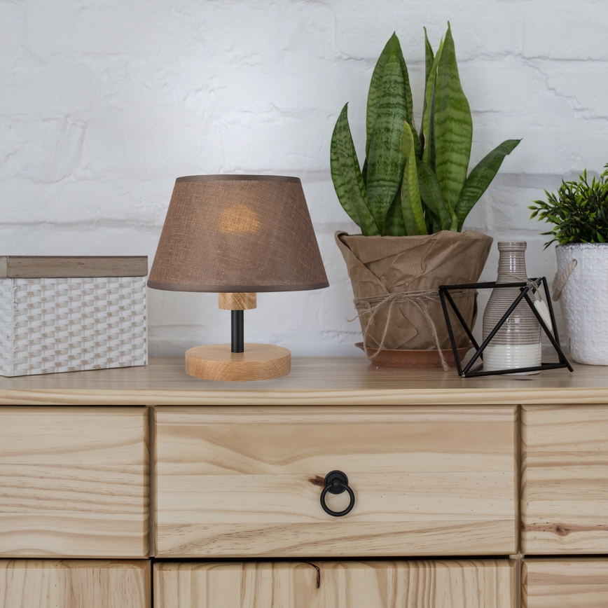 Brilagi - LED Galda lampa ANTHONY 1xE14/40W/230V ozols/brūna