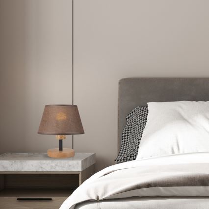 Brilagi - LED Galda lampa ANTHONY 1xE14/40W/230V ozols/brūna