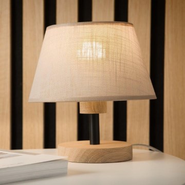 Brilagi - LED Galda lampa ANTHONY 1xE27/60W/230V ozols/bēša