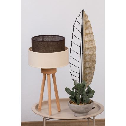 Brilagi - LED galda lampa BOHO STYLE 1xE27/15W/230V krēmkrāsa/brūna