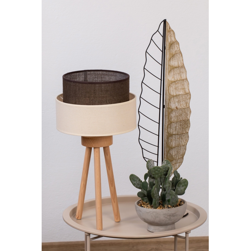 Brilagi - LED galda lampa BOHO STYLE 1xE27/15W/230V krēmkrāsa/brūna