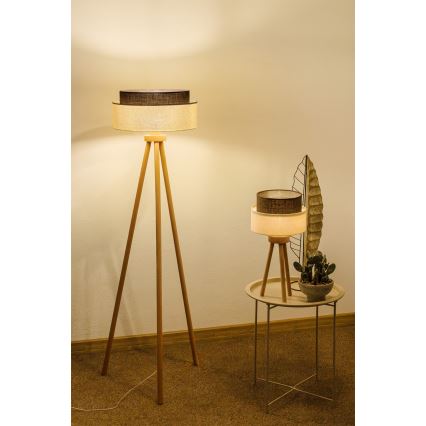 Brilagi - LED galda lampa BOHO STYLE 1xE27/15W/230V krēmkrāsa/brūna
