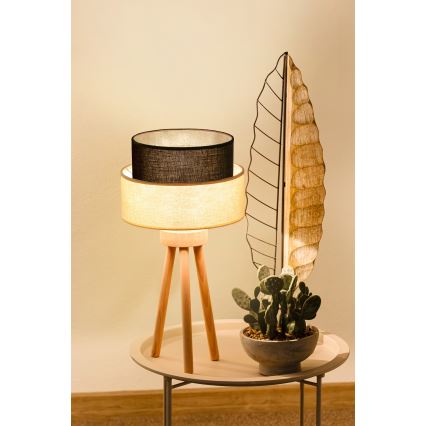 Brilagi - LED galda lampa BOHO STYLE 1xE27/15W/230V krēmkrāsa/brūna