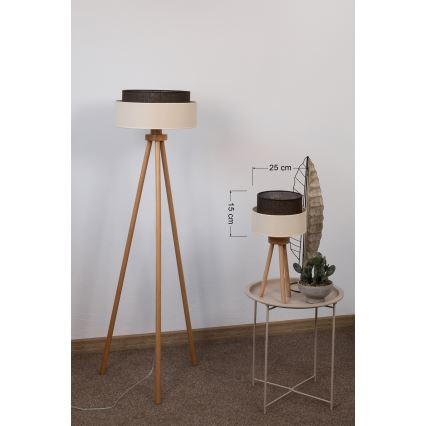 Brilagi - LED galda lampa BOHO STYLE 1xE27/15W/230V krēmkrāsa/brūna