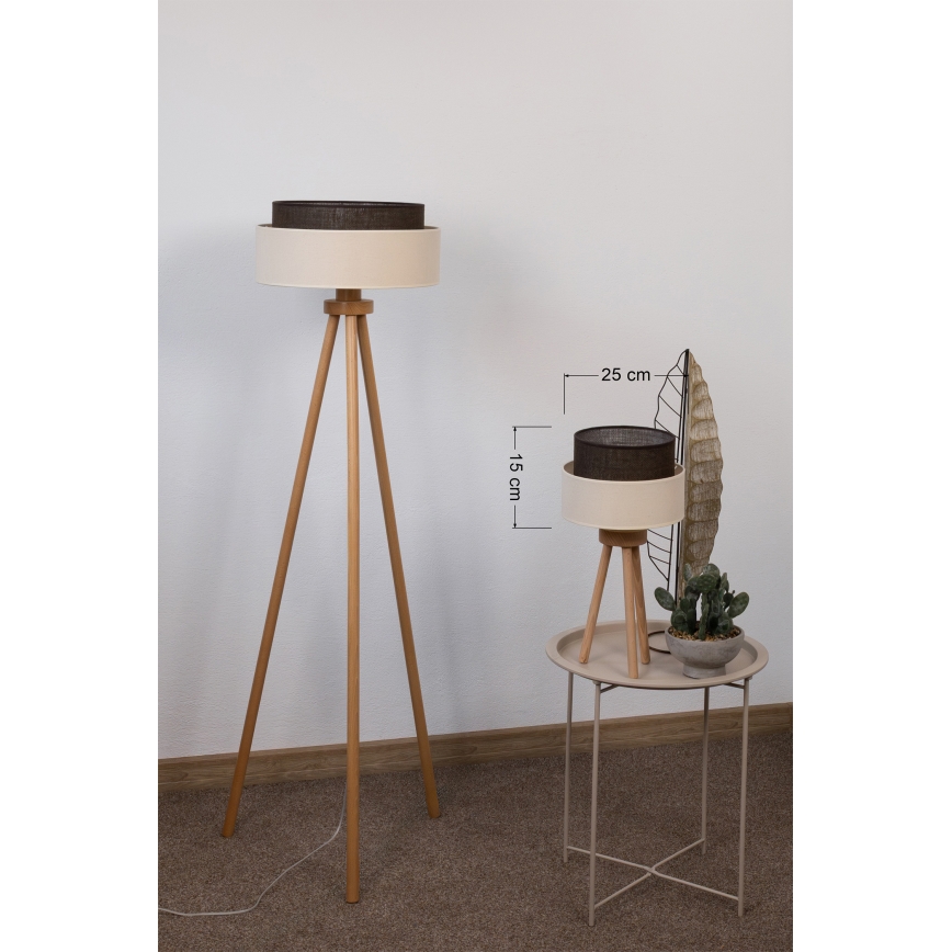 Brilagi - LED galda lampa BOHO STYLE 1xE27/15W/230V krēmkrāsa/brūna