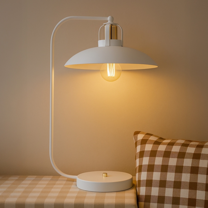 Brilagi - LED Galda lampa FLAMENGO 1xE27/60W/230V balta