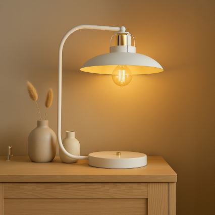 Brilagi - LED Galda lampa FLAMENGO 1xE27/60W/230V balta