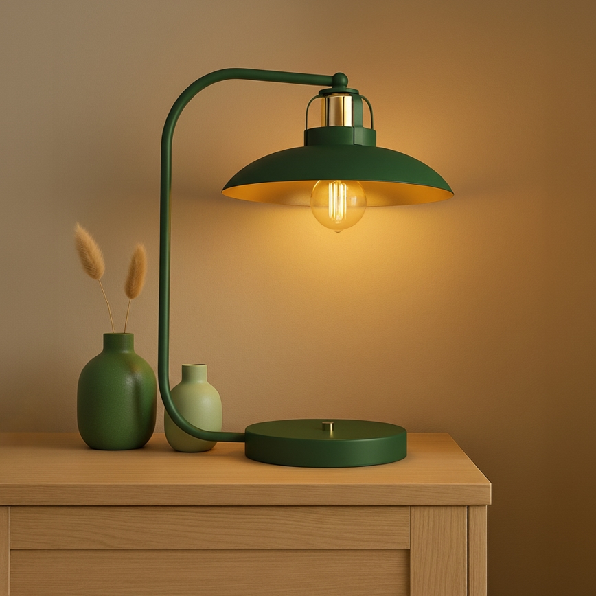 Brilagi - LED Galda lampa FLAMENGO 1xE27/60W/230V zaļa