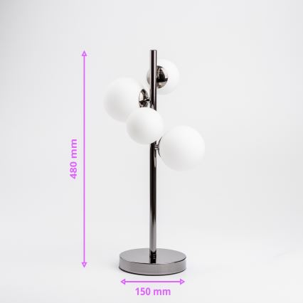 Brilagi - LED Galda lampa MILLA 4xG9/3W/230V spīdīgi hromēts/balta