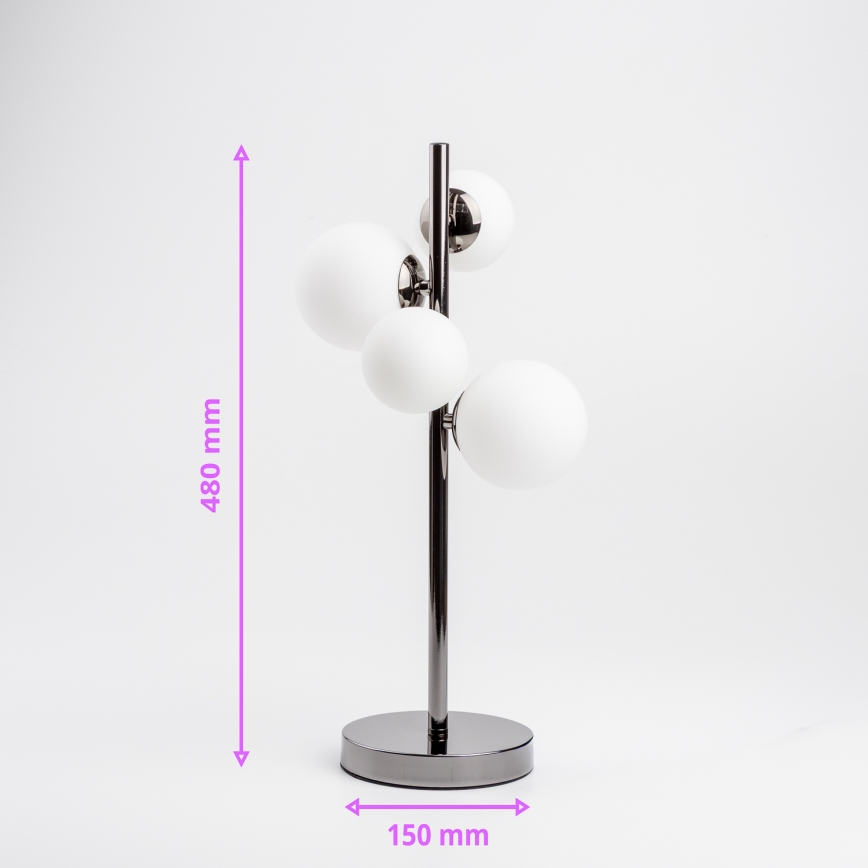 Brilagi - LED Galda lampa MILLA 4xG9/3W/230V spīdīgi hromēts/balta