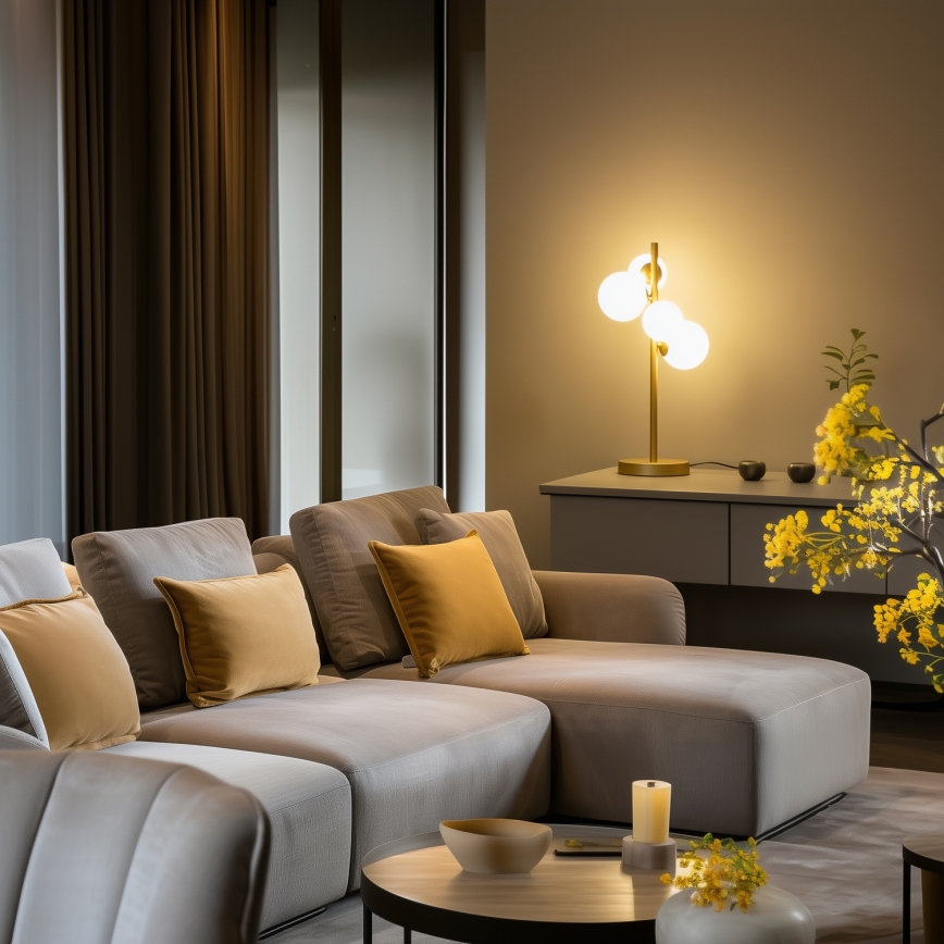 Brilagi - LED Galda lampa MILLA 4xG9/3W/230V zelta/balta