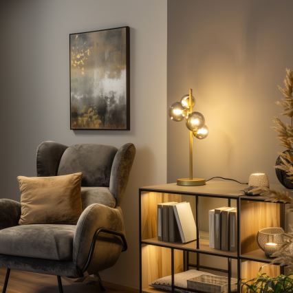 Brilagi - LED Galda lampa MILLA 4xG9/3W/230V zelta/dūmakains