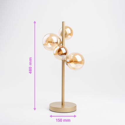 Brilagi - LED Galda lampa MILLA 4xG9/3W/230V zelta