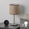 Brilagi - LED galda lampa NUBILA 1xE27/60W/230V brūna