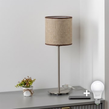Brilagi - LED galda lampa NUBILA 1xE27/60W/230V brūna