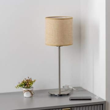 Brilagi - LED galda lampa NUBILA 1xE27/60W/230V gaiši brūna