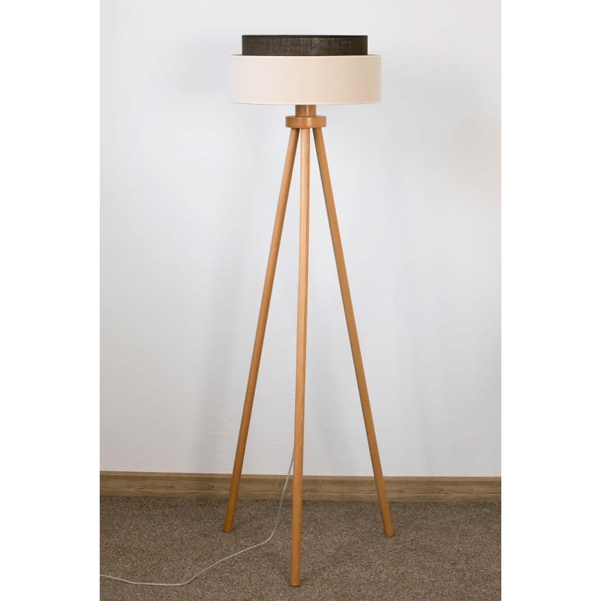 Brilagi - LED grīdas lampa BOHO STYLE 1xE27/15W/230V krēmkrāsaina/brūna
