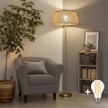BRILAGI - LED grīdas lampa CERIA 1xE27/20W/230V Ø 50 cm bēša/zelta