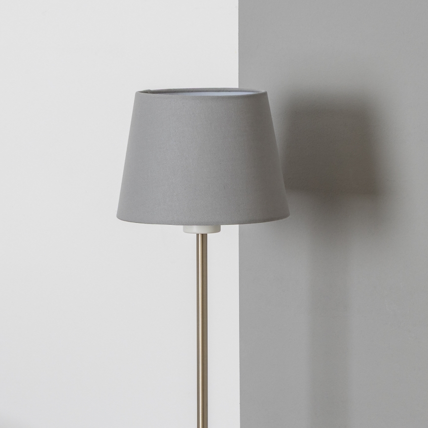 Brilagi - LED grīdas lampa CERIA 1xE27/40W/230V Ø 20,5 cm pelēka/matēts hroms