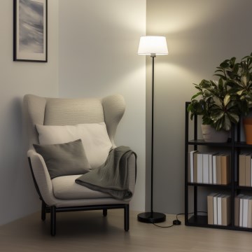 Brilagi - LED grīdas lampa CERIA 1xE27/40W/230V Ø 25 cm balta/melna