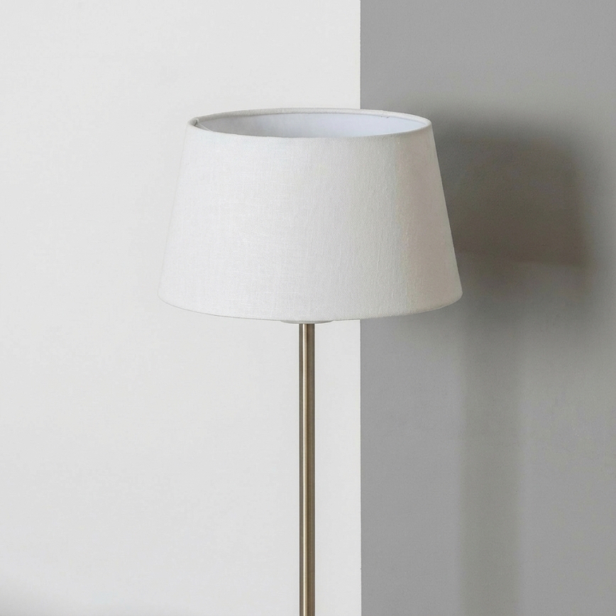 Brilagi - LED grīdas lampa CERIA 1xE27/40W/230V Ø 30 cm balta/matēts hroms