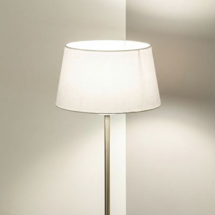 Brilagi - LED grīdas lampa CERIA 1xE27/40W/230V Ø 30 cm balta/matēts hroms