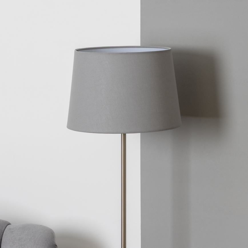 Brilagi - LED grīdas lampa CERIA 1xE27/40W/230V Ø 30 cm pelēka/matēts hroms