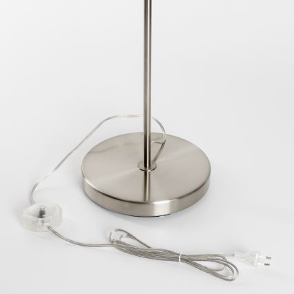 Brilagi - LED grīdas lampa CERIA 1xE27/40W/230V Ø 30 cm pelēka/matēts hroms