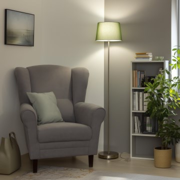 Brilagi - LED grīdas lampa CERIA 1xE27/40W/230V Ø 30 cm zaļa/matēts hroms