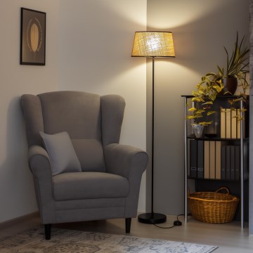 Brilagi - LED grīdas lampa CERIA 1xE27/40W/230V Ø 35 cm bēša/melna