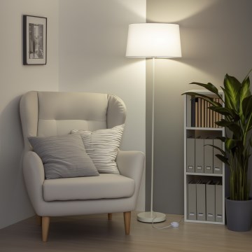 Brilagi - LED grīdas lampa CERIA 1xE27/40W/230V Ø 45 cm balta