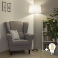 Brilagi - LED grīdas lampa CERIA 1xE27/40W/230V Ø 45 cm balta/matēts hroms