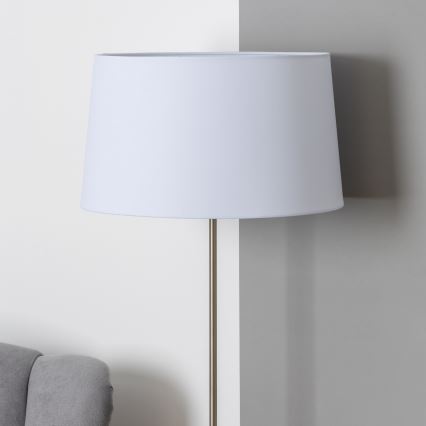 Brilagi - LED grīdas lampa CERIA 1xE27/40W/230V Ø 45 cm balta/matēts hroms
