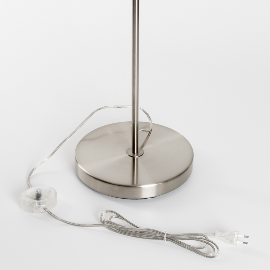 Brilagi - LED grīdas lampa CERIA 1xE27/40W/230V Ø 45 cm balta/matēts hroms