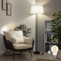 Brilagi - LED grīdas lampa CERIA 1xE27/40W/230V Ø 45 cm balta/melna