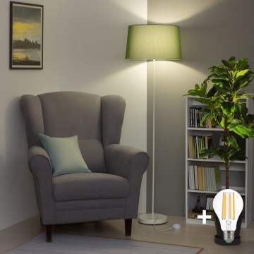 Brilagi - LED grīdas lampa CERIA 1xE27/40W/230V Ø 45 cm zaļa/balta