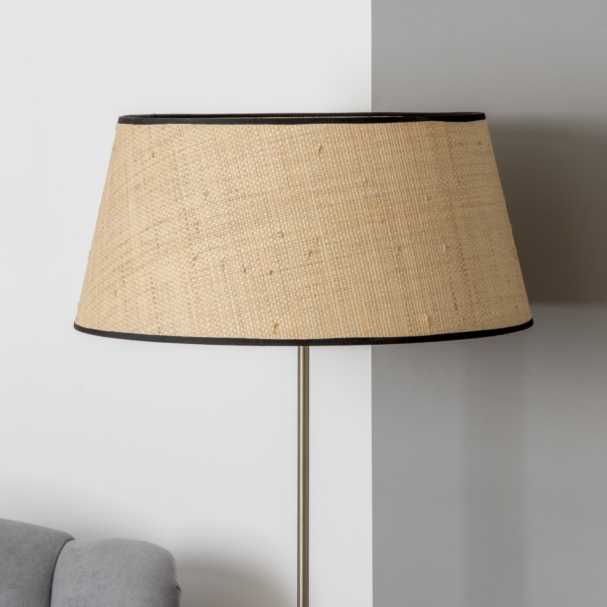 Brilagi - LED grīdas lampa CERIA 1xE27/40W/230V Ø 50 cm bēša/matēts hroms