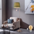 BRILAGI - LED grīdas lampa CERIA 1xE27/60W/230V + LED/2,1W Ø 30 cm matēts hroms/zaļš