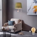 BRILAGI - LED Grīdas lampa CERIA 1xE27/60W/230V + LED/2,1W Ø 45 cm matēts hroms/zaļa