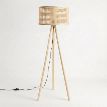 Brilagi - LED grīdas lampa CERIA 1xE27/60W/230V Ø 40 cm bēša