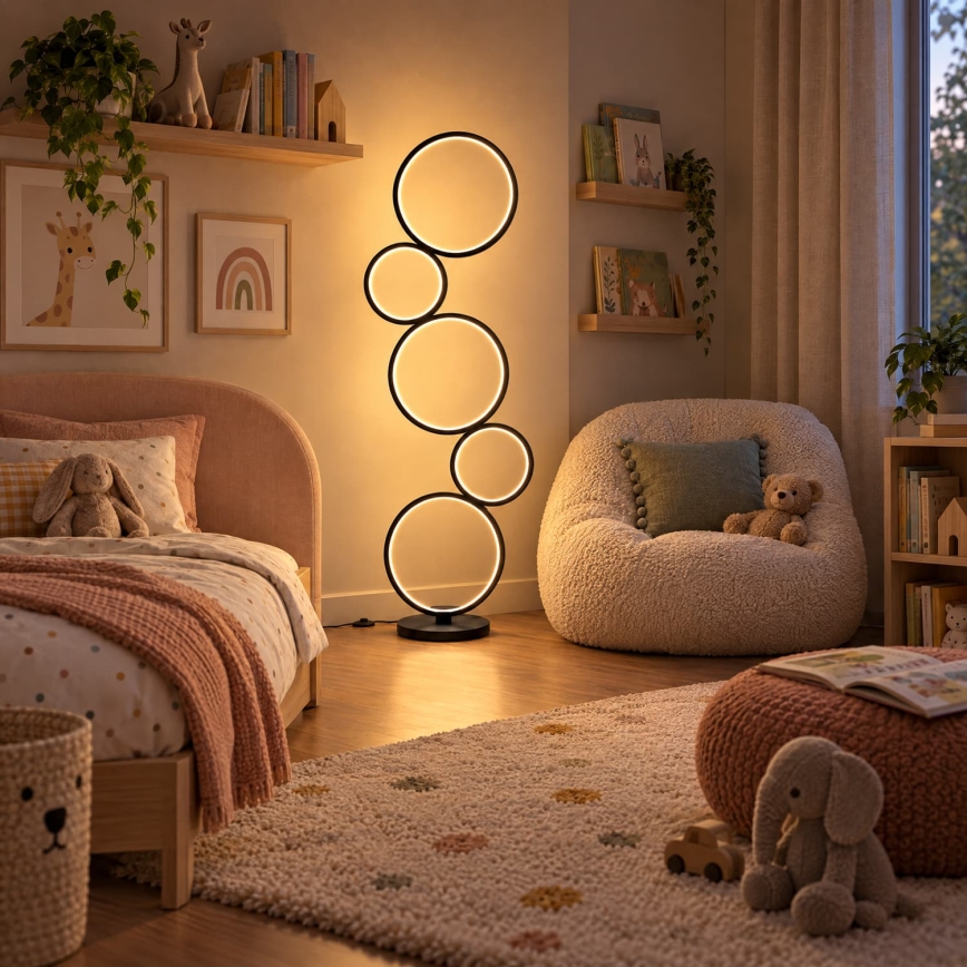 BRILAGI - LED grīdas lampa ECHO LED/36W/230V 4000K 110 cm melna