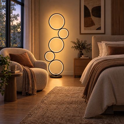 BRILAGI - LED grīdas lampa ECHO LED/36W/230V 4000K 110 cm melna