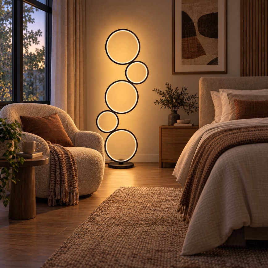 BRILAGI - LED grīdas lampa ECHO LED/36W/230V 4000K 110 cm melna