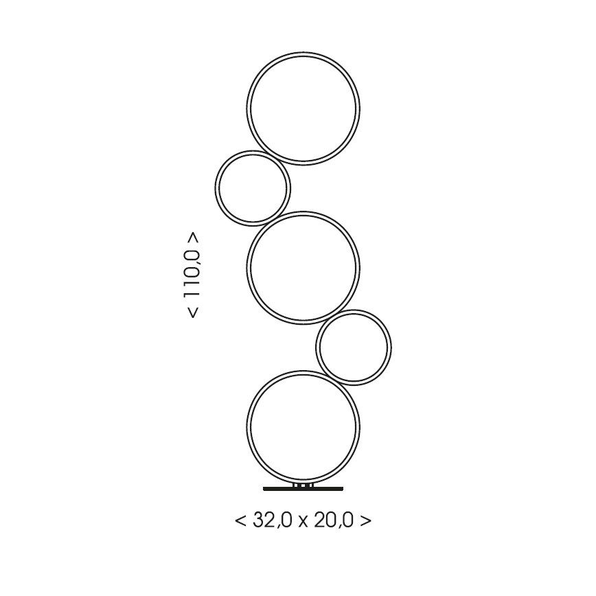 Brilagi - LED grīdas lampa ECHO LED/36W/230V 4000K 110 cm melna