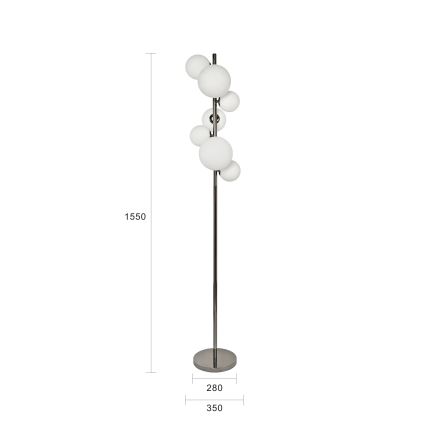 Brilagi - LED Grīdas stāvlampa MILLA 7xG9/3W/230V spīdīgi hromēts/balta