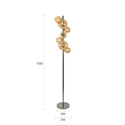 Brilagi - LED Grīdas stāvlampa MILLA 7xG9/3W/230V spīdīgi hromēts/zelta